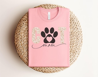 Maglietta per mamme di gatti, felpa per mamme di gatti, felpa con cappuccio per amanti dei gatti, maglietta per amanti dei gatti, regalo per amanti dei gatti, maglietta per mamme di animali domestici, regalo di compleanno per lei