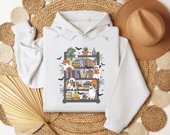 Ghost Book Reader Sweatshirt, Ghost Reader Hoodie, Book Lover Gift, Reading Sweater, Reading Enthusiast Book Sweatshirt, Literature Lover