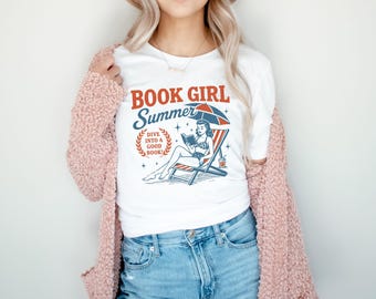 Book Girl Summer T-Shirt | Beach Reading Graphic Tee