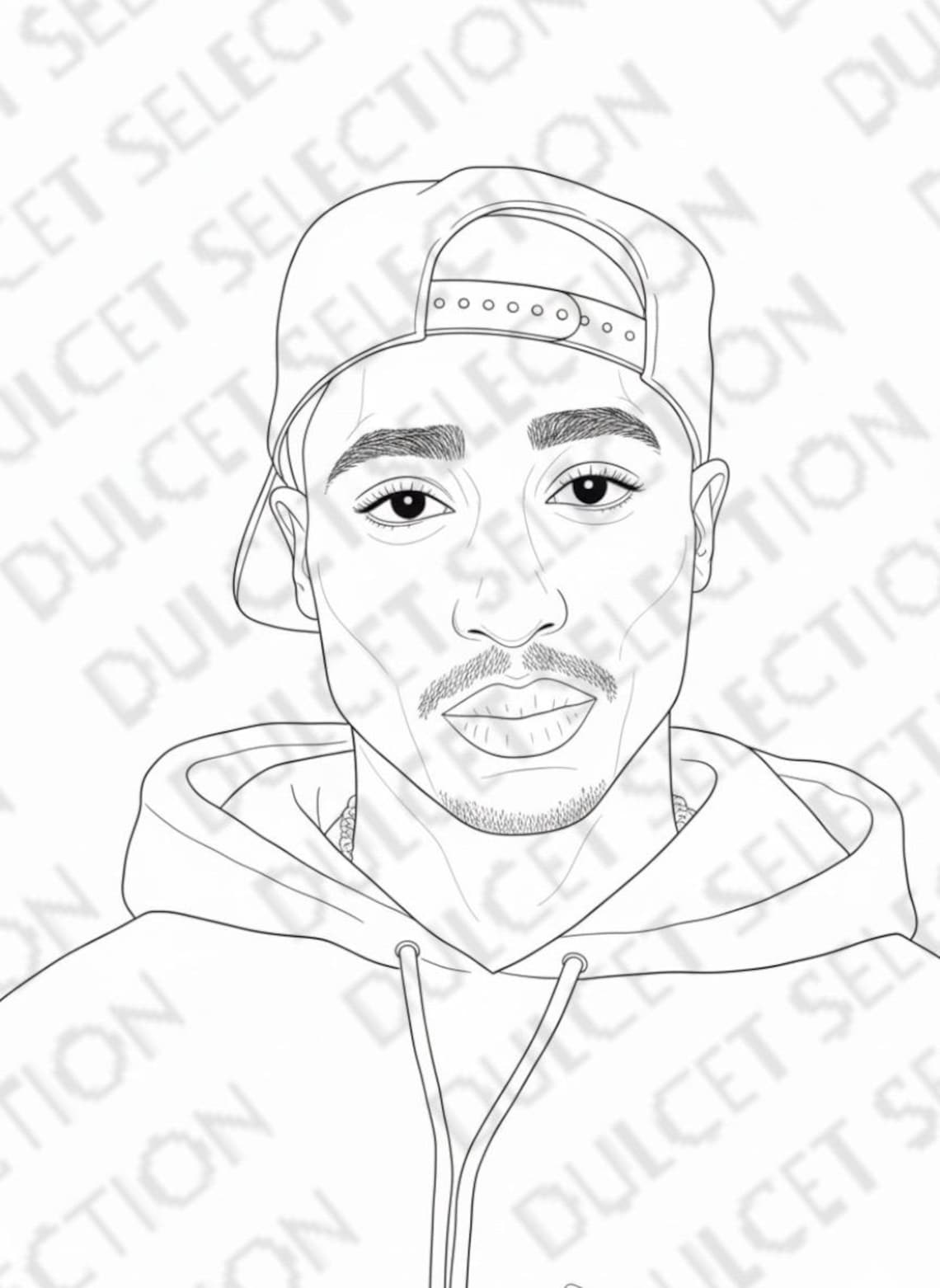 5 2pac Coloring Pages: Celebrity Coloring Book Pages (digital Download ...