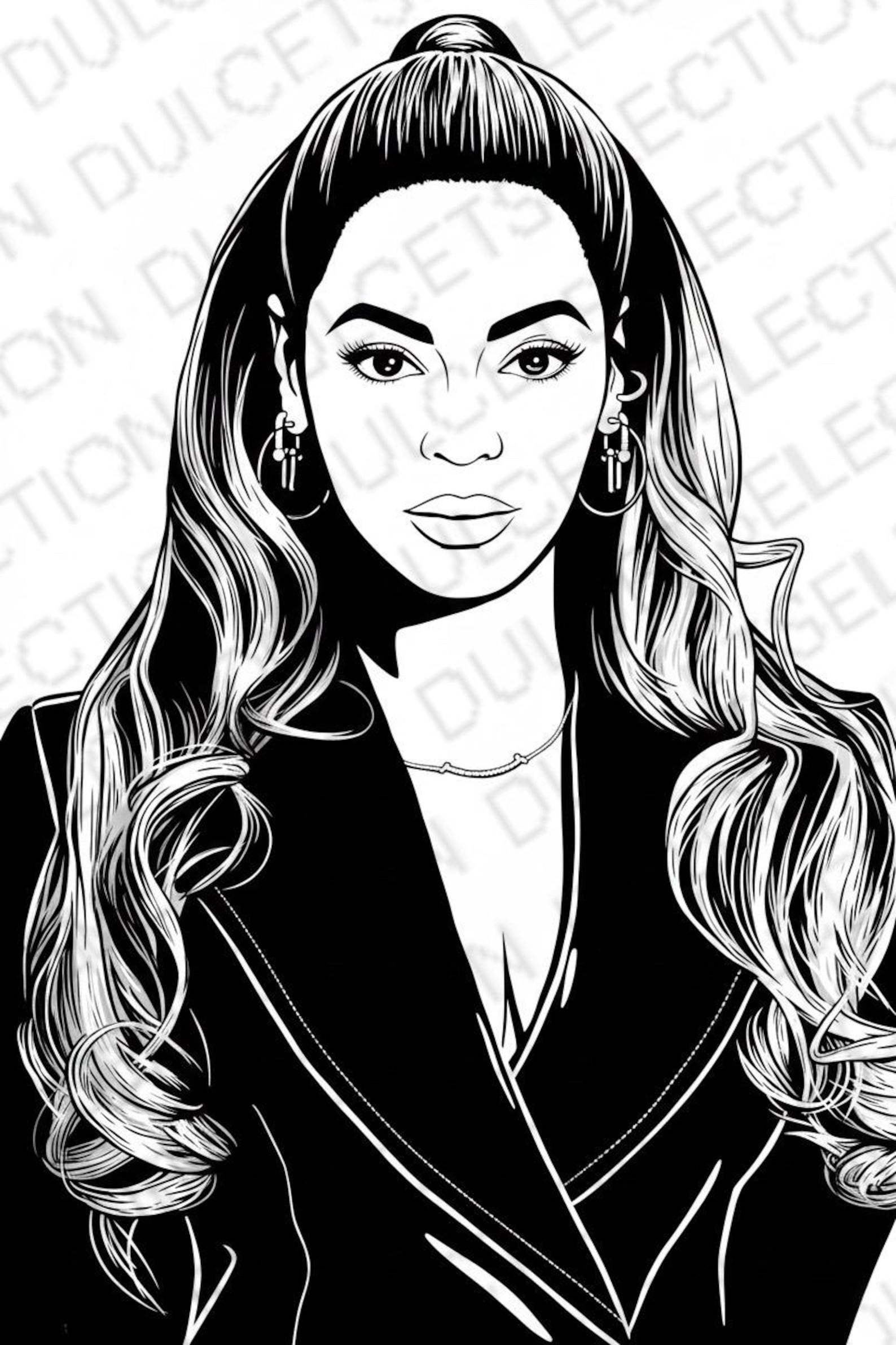 5 Beyoncé Silhouettes PNG: Celebrity Face Silhouette (digital Download ...