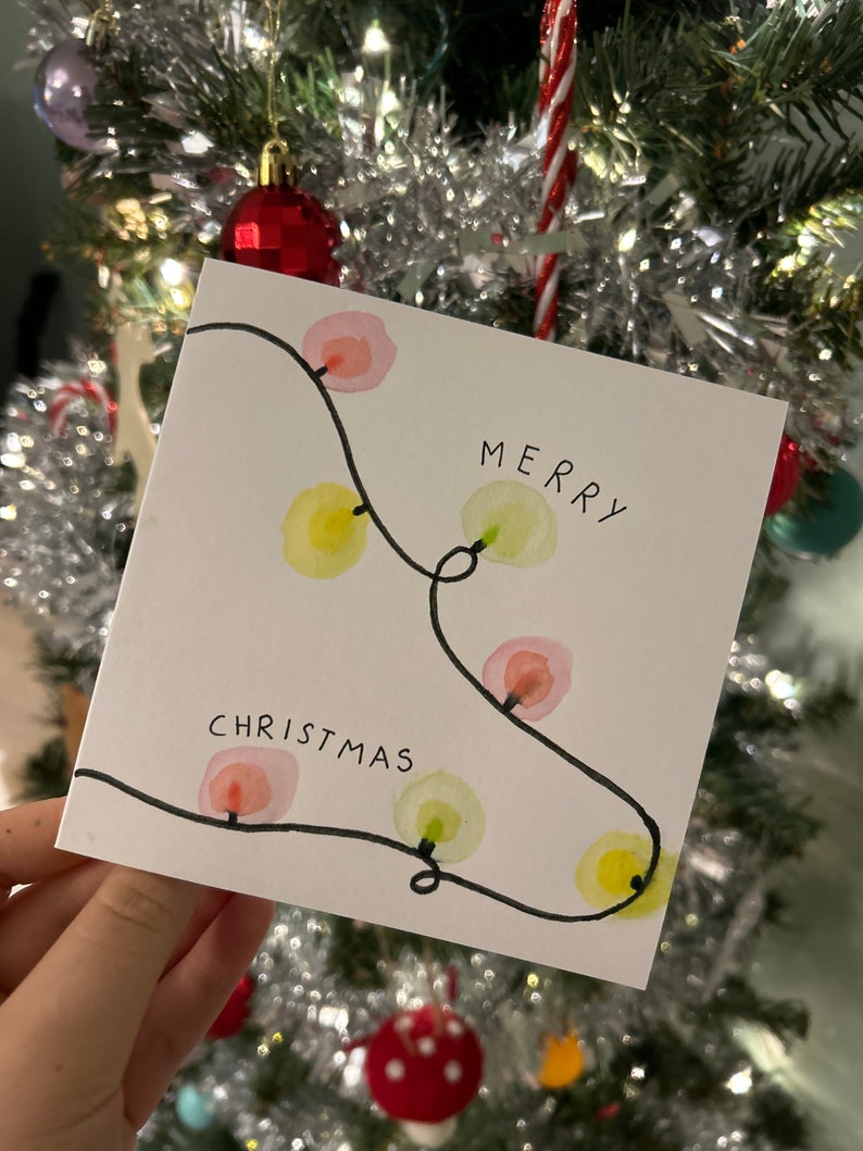 Christmas Lights Card Etsy