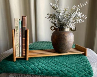Vintage Expandable Wooden Bookrack, 1960s-70s, Office Library Display