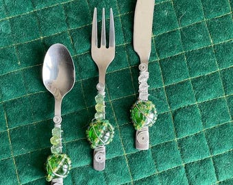 Handmade, artisan designed Stainless Steel Charcuterie 3 piece set