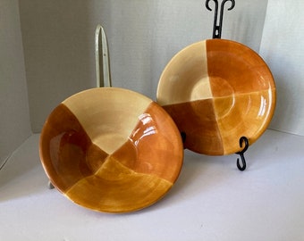 VTG Fall Tablescape vegetable or breakfast bowls.   (2)  Quadrettini Pasta/Salad by Tabletops Unlimited