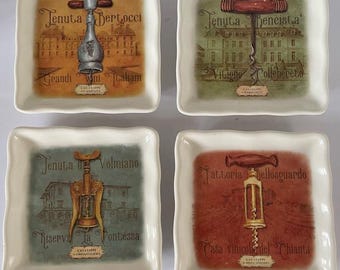 Valori Home Interiors Corkscrew Tapas Plates - Set of (4)