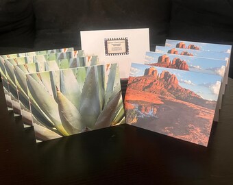 Juego de 8 tarjetas con fotos en blanco de Sedona, Arizona