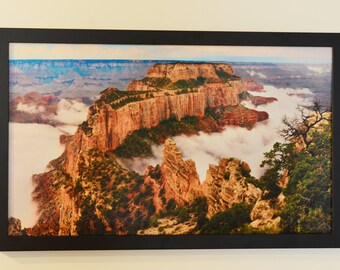 Lienzo enmarcado de 22x36, Cabo Real, Borde Norte, Gran Cañón, Arizona
