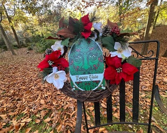 Witchy Green Man Yule Wreath