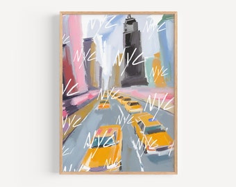 New York Posters | Set of 3 | Digital Art Download | NYC | City Life | Trendy Mood Board | Food Inspo | Travel | Wall Art | Time Square Gift