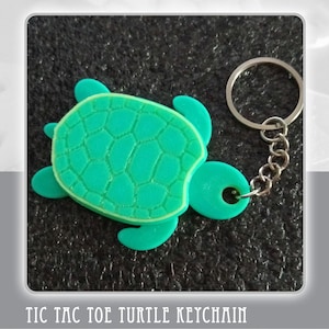 Llavero Tres en raya Tortuga Impresión 3D STL (¡Solo archivos digitales!) ¡Artículo no físico!