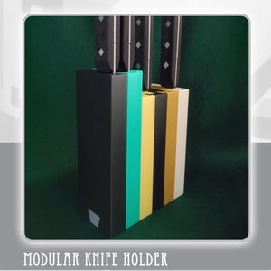 Messerhalter Modular Block Messer Set - Printable STL - 3D Modell