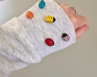 Ladybird pin badge | Polymer clay | Handmade