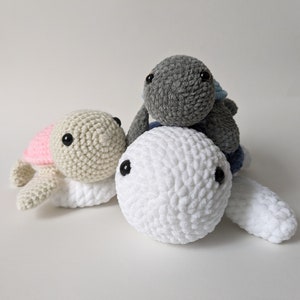Low Sew Turtle Crochet Pattern, Low Sew Amigurumi Turtle (FR/EN) (PDF Only)