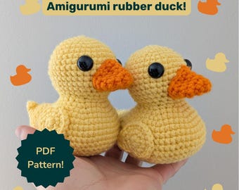 Patrón de crochet para patito de goma amigurumi (solo PDF)