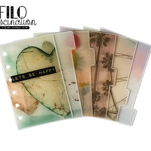 Register | Dividers Be Happy Filofax Ringbuch Planer BuJo Budget planning Binder A5 Personal Pocket