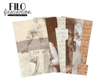 Register | Dividers Sculptor Filofax Ring Binder Planner BuJo Budget Challenge A5 Personal Pocket