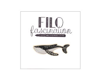 Pin Whale Dreamer Planner Planner Diary BuJo Motivation Junk Journal Charms Jewelry gold