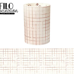 Washitape kariert beige|bordeaux Planen Scrapbook Bullet Journal Klebeband