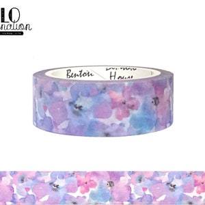 Washitape paarse bloemen Scrapbook BuJo Planning kleurrijke tape Junk Journal