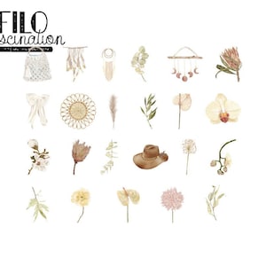 Autocollants Boho Spring 45 pièces