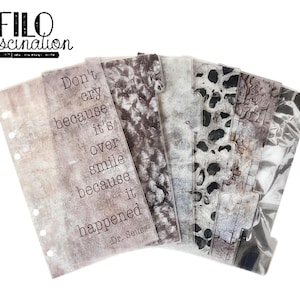 Registre | Intercalaires Smile Filofax Classeur à anneaux Agenda BuJo Classeur de budget A5 Poche personnelle