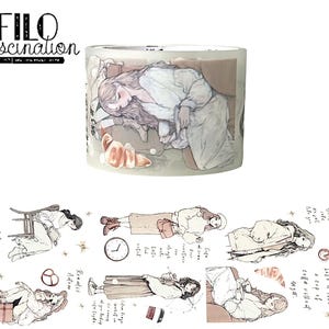 Nastro PET Nastro decorativo per caffè pomeridiano Pianificazione Budget Sfida Diario Diario spazzatura Album di ritagli BuJo Adesivo per diario