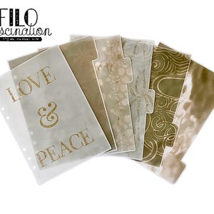 Register | Divider Love & Peace Filofax Ringbuch Planer BuJo A5 Personal Pocket