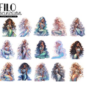 Autocollant Holo Sirènes 15 pièces