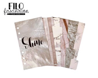 Register | Dividers Shine Filofax Ring Binder Planner BuJo Budget Planning A5 Personal Pocket