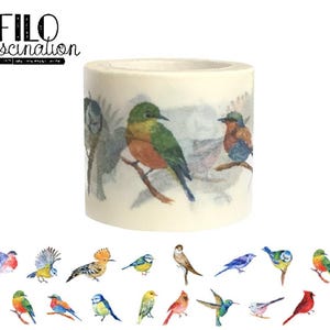 Fita adesiva colorida para pássaros Washitape, diário de planejamento de scrapbook, adesivo BuJo