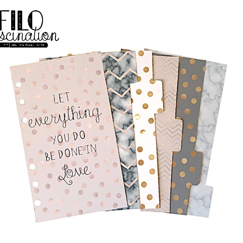 Set 4 Divisori A5 Per Filofax - 2 Verticali E 2 Orizzontali - 6 Fori - 20 Fogli Colorati - Foto 6