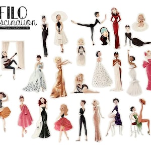 Autocollants Hollywood Divas 25 pièces