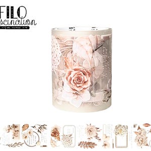 Nastro in PET Lettere d'amore autunnali Nastro decorativo Pianificazione Budget Challenge Diario Junk Journal Scrapbook BuJo Journaling Sticker