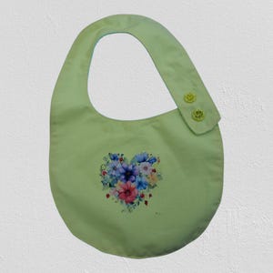 Handmade Waterproof Baby Bib: Soft Cotton Terry Cloth, Adjustable Snaps