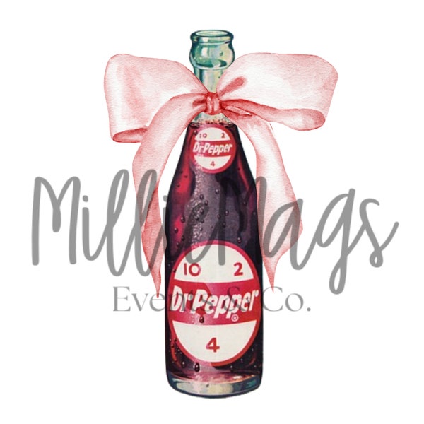 Vintage Dr. Pepper with Pink Bow