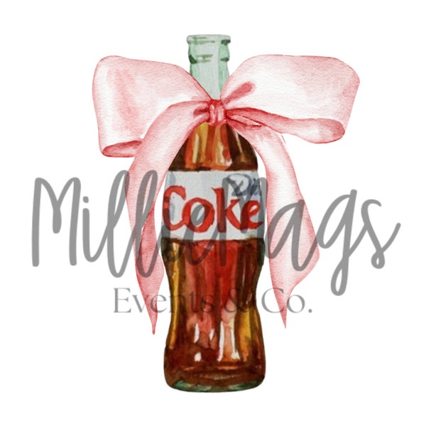 Diet Coke Bow Watercolor