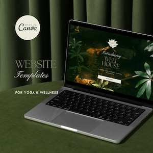 Yoga & Wellness Website Templates | Canva Templates | Wellness Design | Website Design