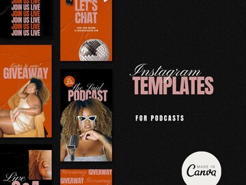 Podcast Instagram Templates | Canva Templates | Podcast Design | Instagram Stories