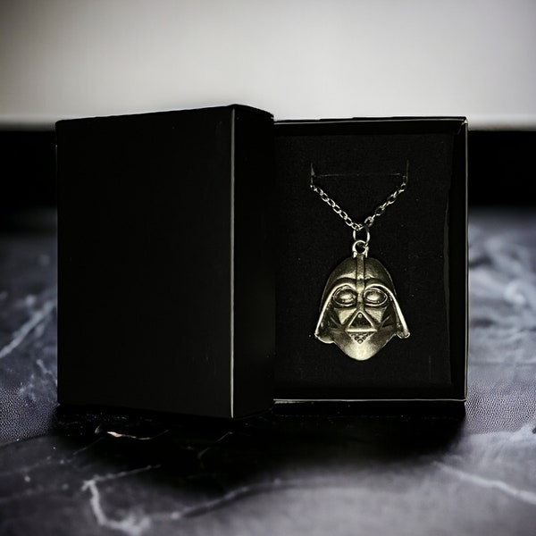 Darth Vader Necklace, Star Wars Pendant Jewelry, Special Design for Star Wars Fans, A Timeless Silver Plated Expression of the Galactic Icon