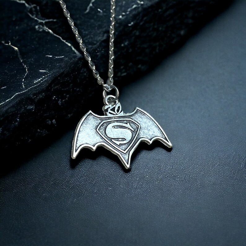 Handmade Superman and Batman Superhero Necklace Comic Con Jewelry ...
