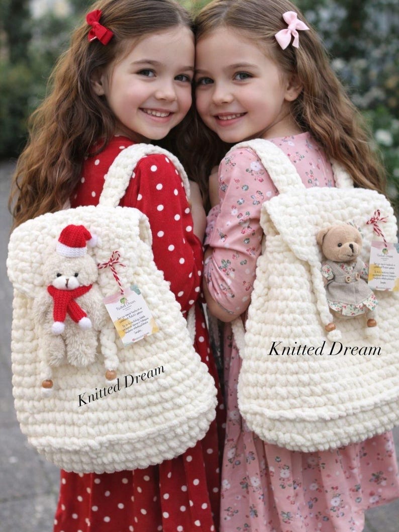 Customized with Your Child's Name: Handcrafted Backpack - Comfortable and Stylish image 1