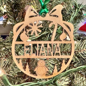 Custom Christmas Ornaments, Personalized Name Wooden Ornament, Custom Family Ornament, Customized Christmas 2024, Gift Tag