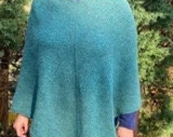 women's hand knit poncho