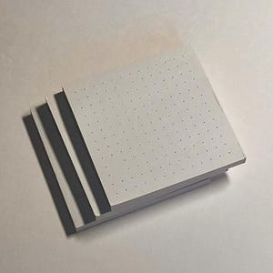 Dot Grid Sticky Notes | Plain White Post it Notes | Minimal White Grid Notepad
