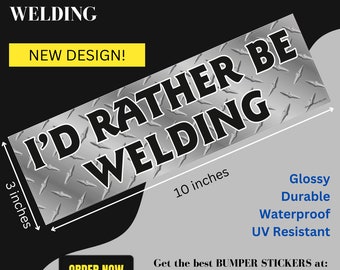 La pegatina para el parachoques dice que estaría soldando bastante. Regalo para soldadores, instaladores de tuberías, mecánicos, trabajadores del metal, escultores y más. Funciona también en Windows