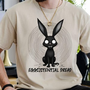 Edgy Grunge Rabbit Shirt Gothic T-Shirt Dark Easter Witchy Tee Plus Size Alternative Clothing Creepy Cute Weirdcore Gift for Rabbit Lover