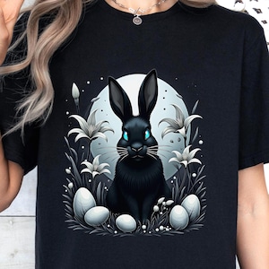 Creepy Cute Bunny Shirt, Weirdcore T-Shirt, Plus Size Alternative Clothing, Rabbit Lover Gift, Edgy Vibes Witchy Grunge Clothing