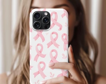 Pink Ribbon Tough Phone Case, Breast Cancer Awareness  Cover,  iPhone 17 16 15 14 13 12 11 Pro Max, Pixel, Magsafe