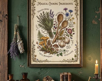 Witchy Kitchen Unframed Poster, Cottage Witch Wall Art